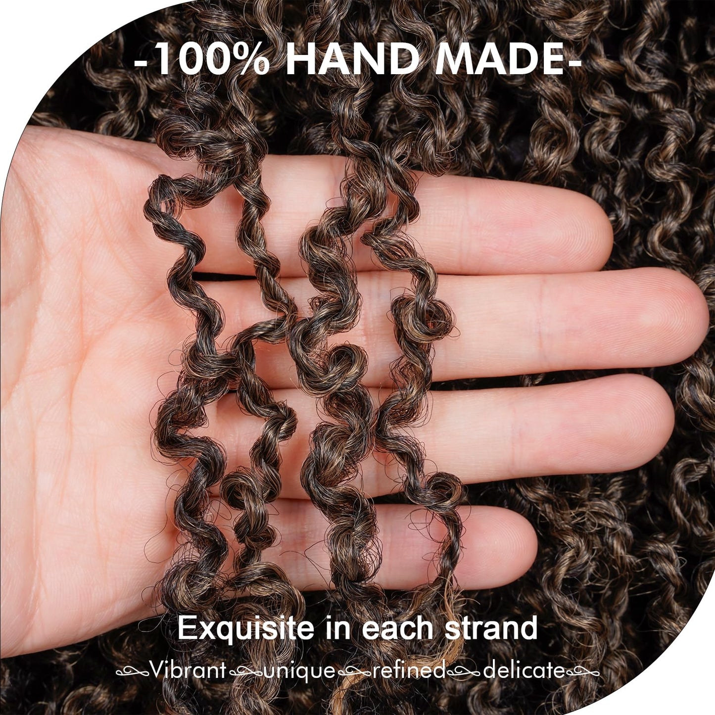 GIX Yanky Twist Crochet Hair - 6 Inch 8 Packs (30 Strands/Pcs) Ombre Blonde Pre-twisted Fluffy Spring Mini Twist Short Bob Passion Twist, Crochet Braids Braiding Hair (6 Inch, T27-8P)