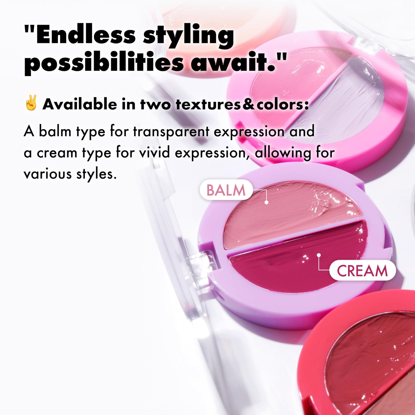 AMUSE SEOUL Lip and Cheek Healthy Balm (01 BOKSOONGA) - Multiuse Buildable Cream & Balm Blush, Glossy Creamy Texture, Natural Flush, 2 Colors, Lightweight, Vegan, Korean Beauty Makeup
