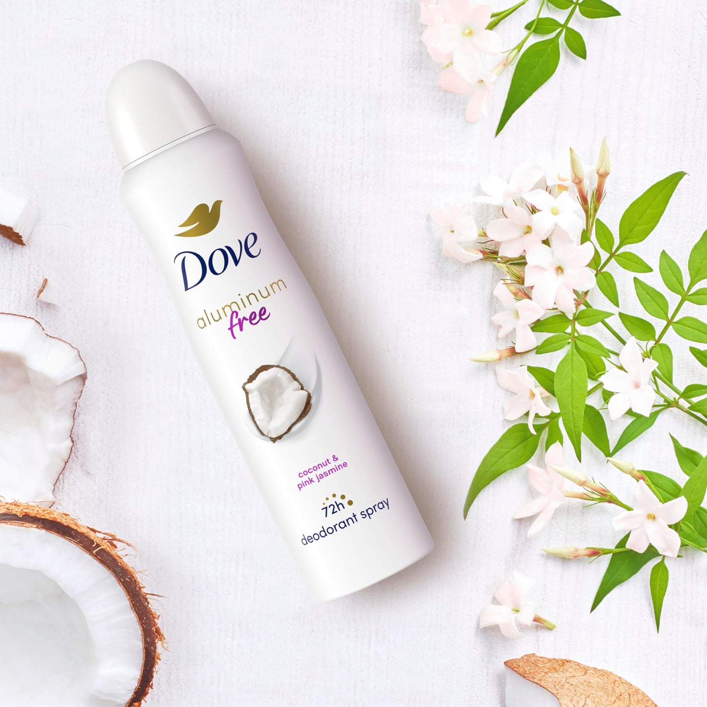 Dove Aluminum Free Deodorant Spray for Women 3 Count Coconut & Pink Jasmine 72 hour odor protection 4oz