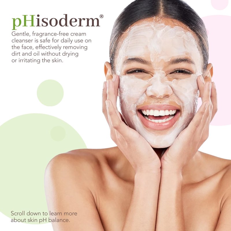 pHisoderm Fragrance Free Cream Face Cleanser With Aloe and Oats to Soothe & Calm, Non-foaming pH Balanced Sensitive Skin Face Wash, 6 Fl Oz (3 x 6 fl oz)