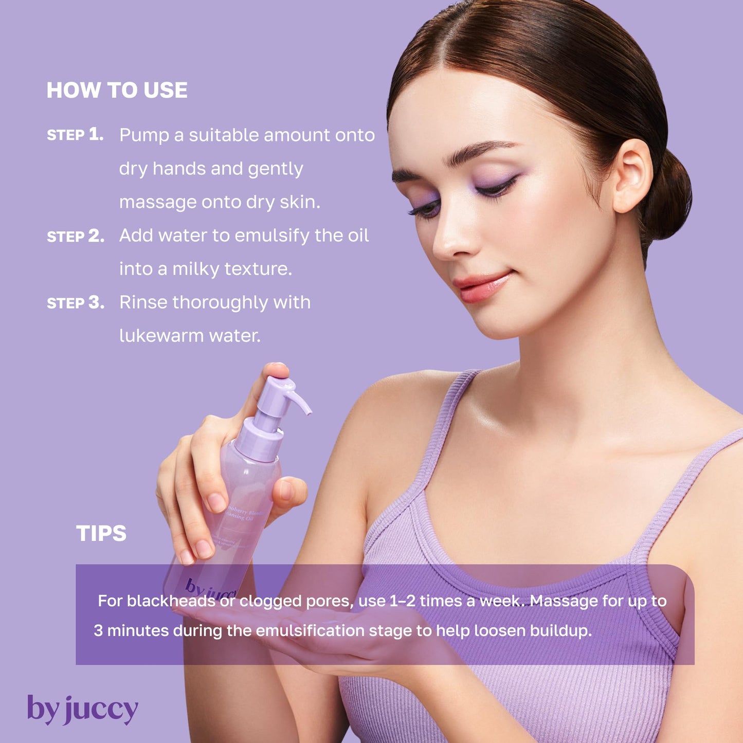 BYJUCCY Vinoberry Cleansing Oil, Remover All Skin Types, K-beauty, 5.07floz