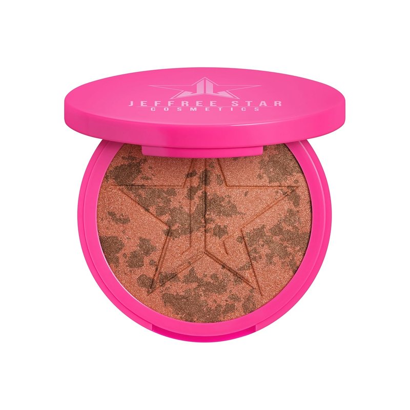 Jeffree Star Cosmetics Skin Frost Blush Highlighter - 2-in-1 Shimmer Powder, Truffle Alibi | 0.56 oz