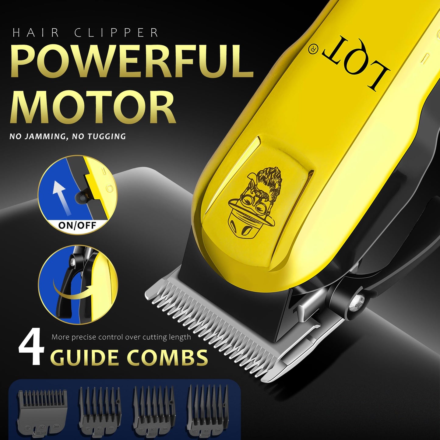 LQT Cordless Hair Clippers for Men Electric Beard and Mustache Trimmer & Foil Shaver Professional Rechargeable Hair Trimmer Gifts for Birthday Christmas to Son Husband Father Men Gifts