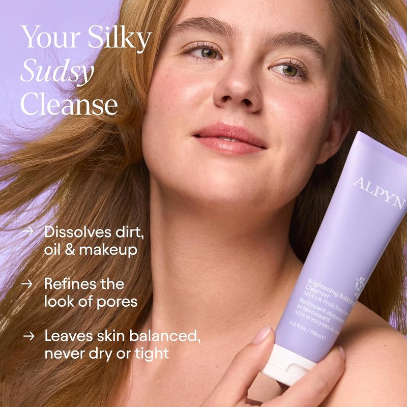 ALPYN Creamy Bubbling Cleanser - Glycolic Acid Face Wash for Pores & Blackheads | 4 oz / 118 ml