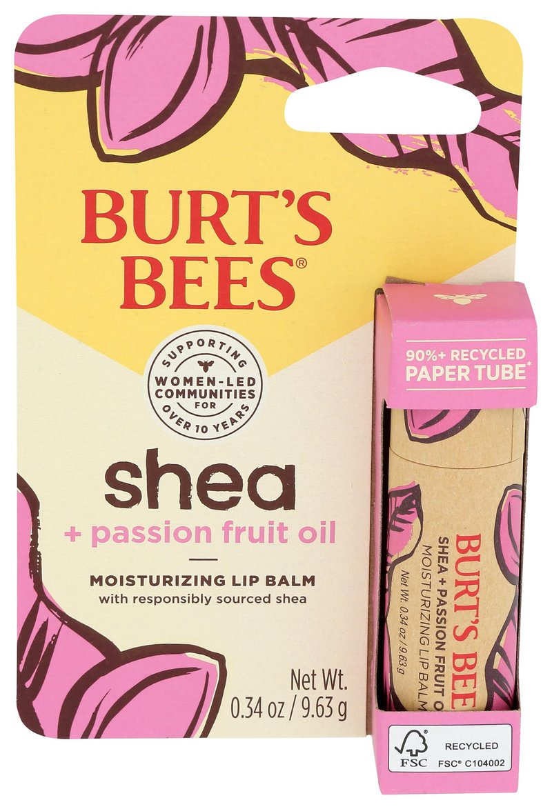 Burts Bees Shea Passion Fruit Oil Lip Balm, 0.34 OZ