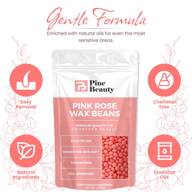 Hard Wax Beads for Hair Removal 2.2lb - Big Bag Beans Melts for Sensitive Skin,10 Extra Brazilian Waxing Beads Spatula Applicator for Face, Bikini Area, Facial Wax, Bikini Wax, Hair Removal