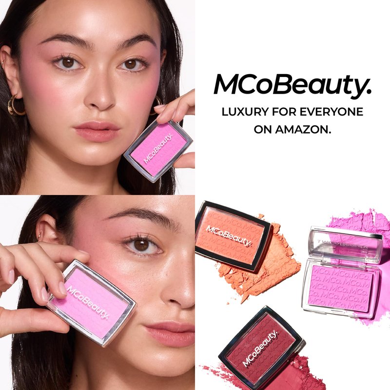 MCoBeauty Glow Up pH Powder Blush - Peach - Color Activated Soft Matte Blusher for Cheeks - Blendable, Buildable & Long Wearing Face Makeup - Natural Finish - Vegan & Cruelty Free