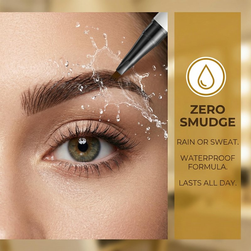 YeMoMo 4-Claw Liquid Eyebrow Pencil, 6 Colors, Waterproof Natural Looking Microblading Effect, Professional Makeup Tool with Fine Tip (6#Black Brown)