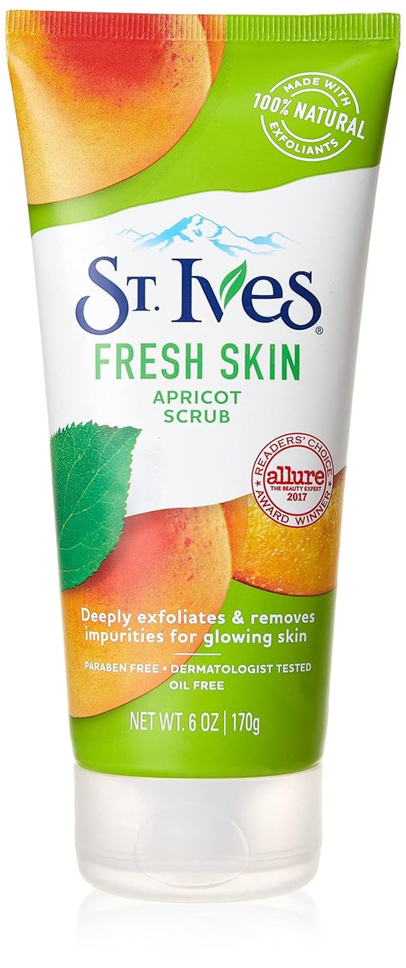 St. Ives Apricot Face Scrub - Exfoliating Facial Cleanser | 6 oz (Pack of 4)