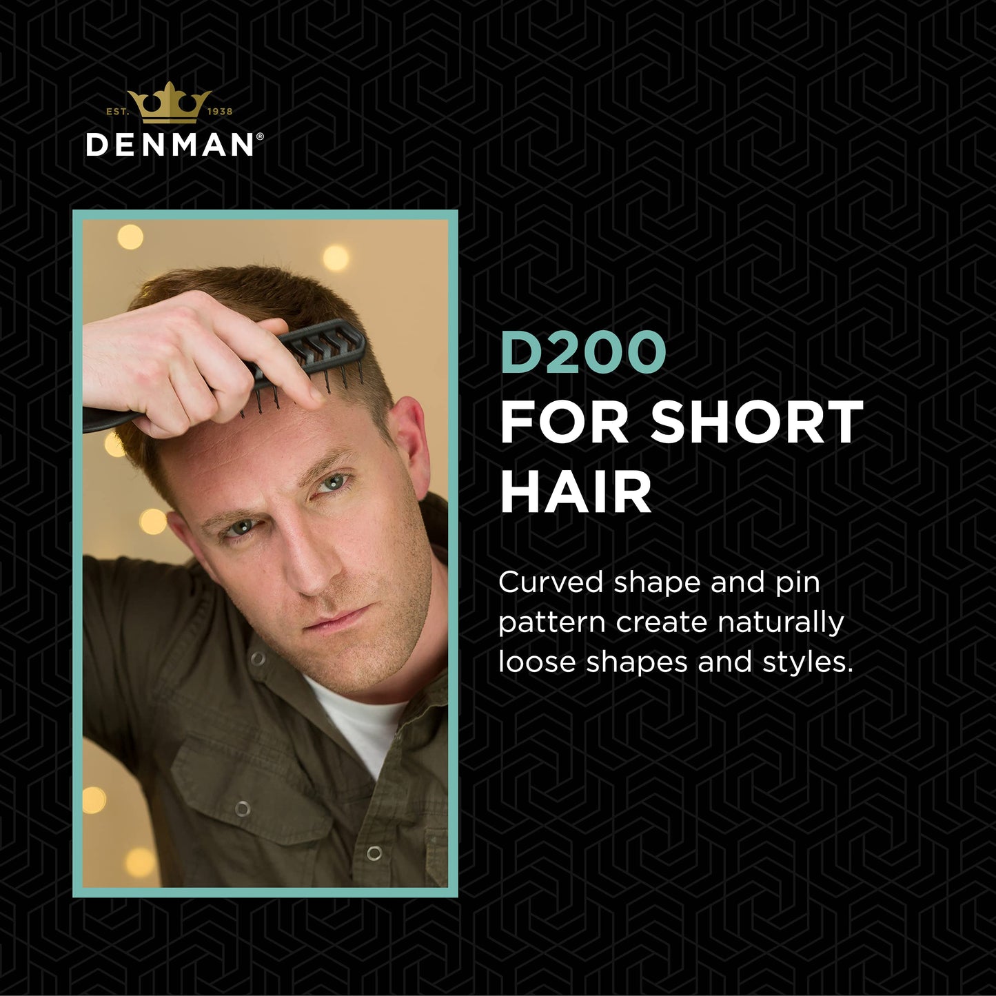 Denman D200 Flexible Vent Brush for Blow Drying - Styling Hair Brush for Wet Dry Curly Thick Straight Hair - For Women and Men (White)