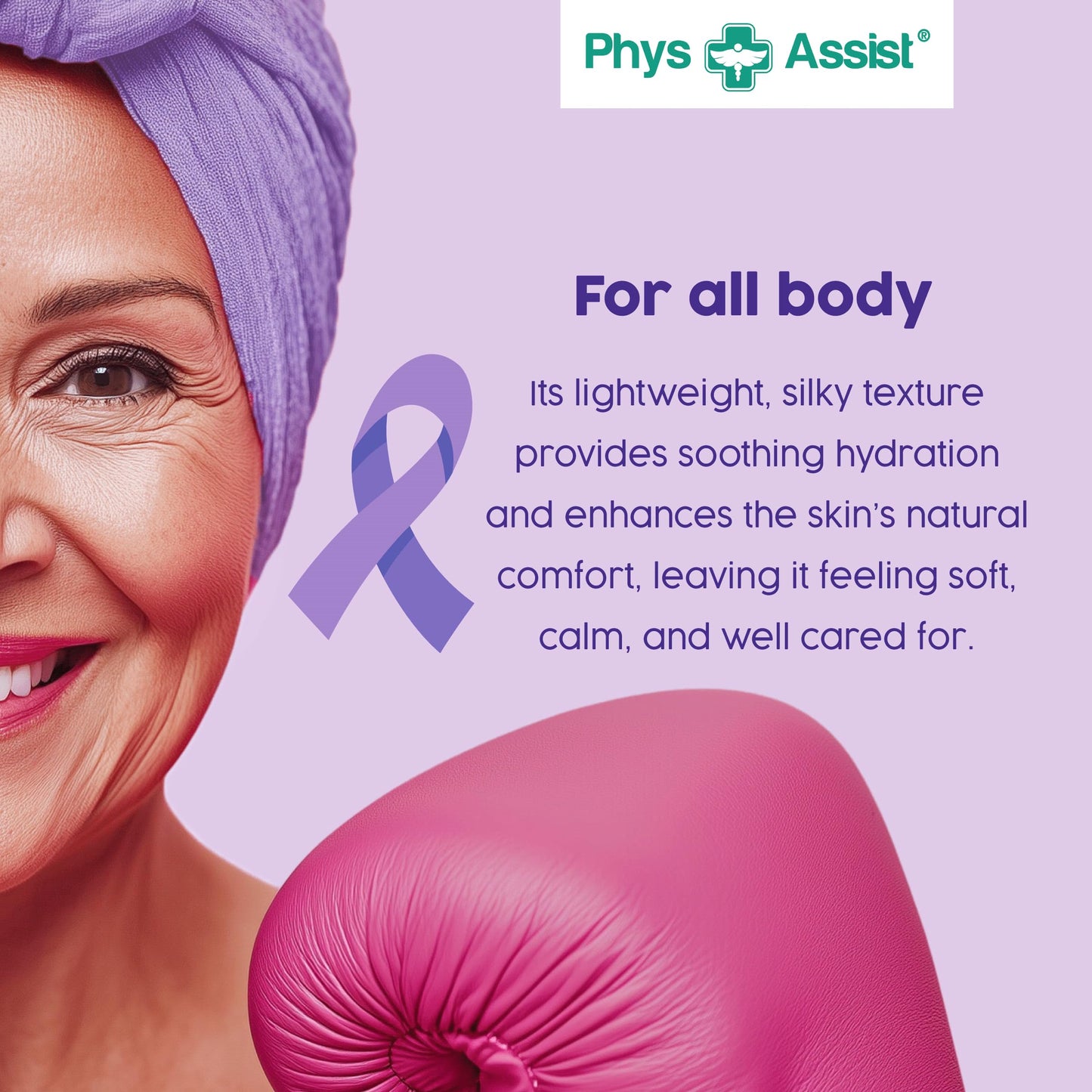 PhysAssist Oncology Cream with Botanicals for Body 4 oz + Lip Balm 3 Pack. Skin Therapy Set for Dry, Sensitive & Stressed Skin – Hydrating Body Cream & Moisturizing Lip Care