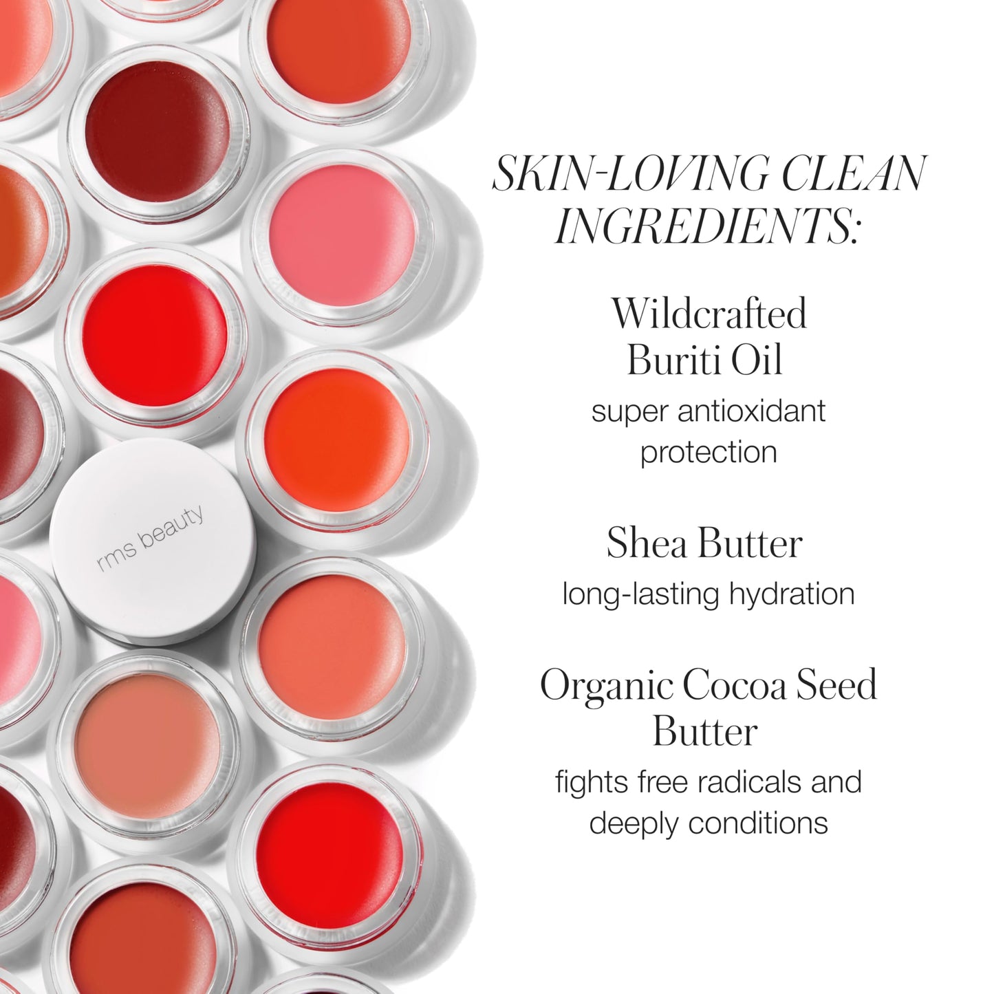 RMS Beauty Lip2Cheek Cream Blush & Lip Tint Multi-Use Hydrating Cream Color Natural Pigments Lightweight Glow Long-Lasting Portable 0.28 oz