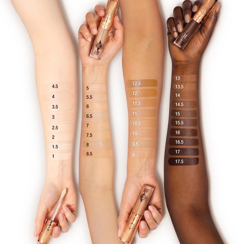 Charlotte Tilbury AIRbrush Flawless Blur Concealer - Concealer for Dark Circles, Blemishes & More - Hydrating, Full Coverage with a Natural Matte Finish - 8 Medium