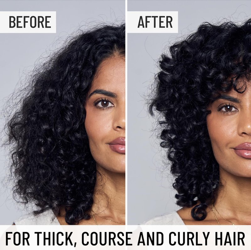 Hairstory New Wash Rich with Bonus Scalp Brush – Detergent Free Shampoo for Thick Curly Coarse Hair, Sulfate Free Deep Moisture Cleansing Cream, 8 Fl Oz Refillable Bottle