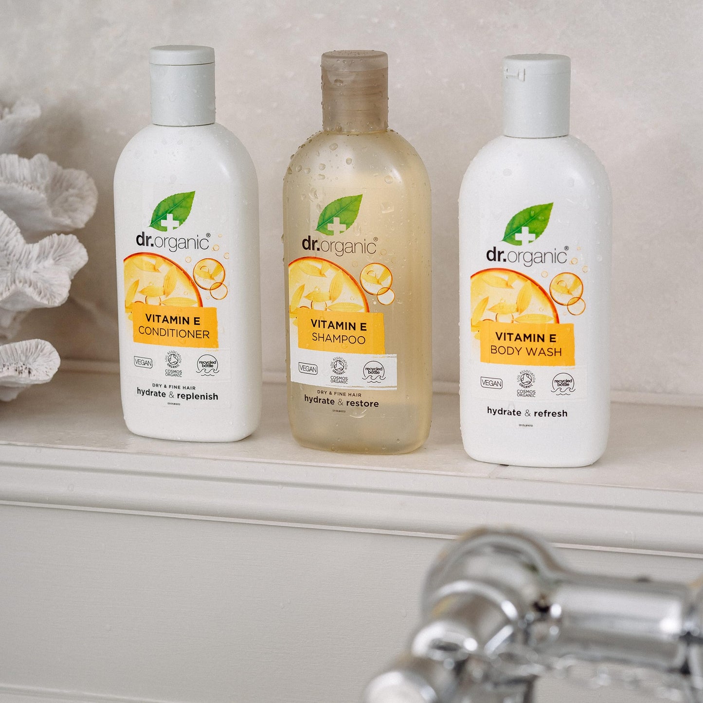Dr. Organic, Vitamin E Body Wash, Natural, Vegan, Cruelty Free, Paraben & SLS Free, Hydrating, 250ml