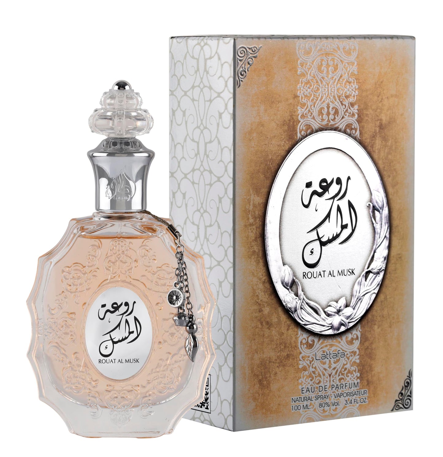 Lattafa Perfumes Rouat Al Musk for Unisex Eau de Parfum Spray, 3.40 Ounces / 100 ml (Pack of 2)