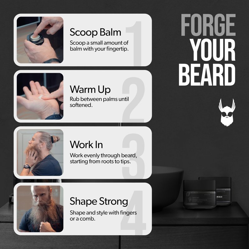 The Beard Struggle Warrior’s Beard Balm - Platinum Collection, Surtr's Fury - Non-Greasy Low-Hold Formula, Luxurious Cologne-Grade Fragrances 100% Natural and Plant-Based Ingredients - 50g