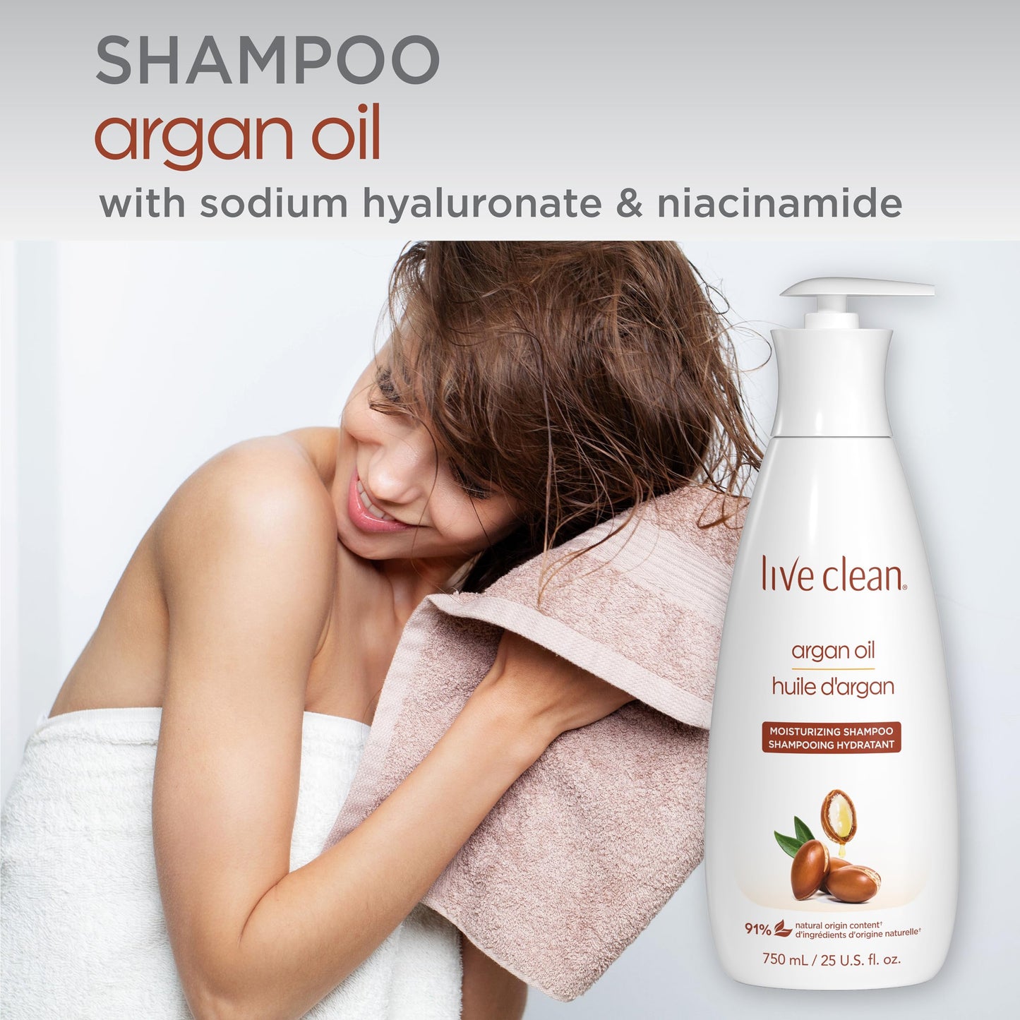 Live Clean Argan Oil Shampoo, 750 ML