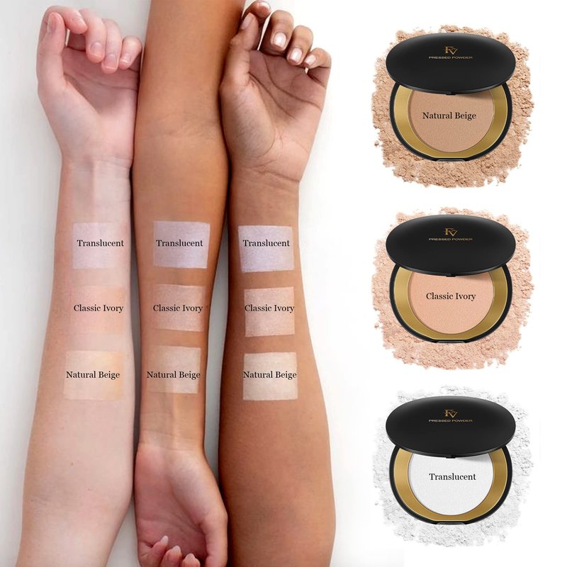FV Translucent Pressed Powder, Oil-Control Talc-Free and Long-Lasting Matte Finish Face Powder, Medium Coverage for Light to Tan Skin, 0.28 Oz, Translucent