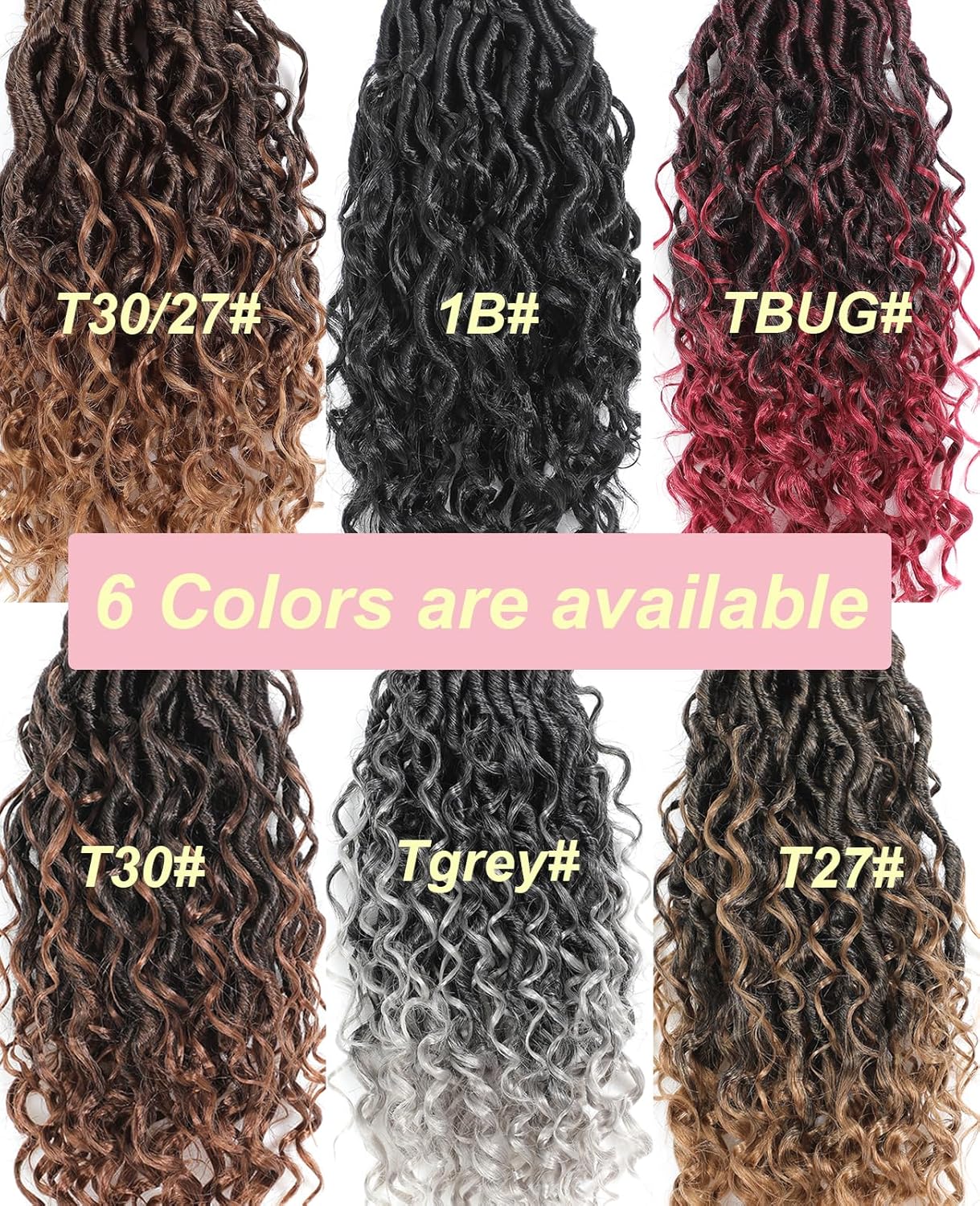 Goddess Locs Crochet Hair - 10 Inch Ombre Blonde Boho Style | Pre-Looped with Curly Ends