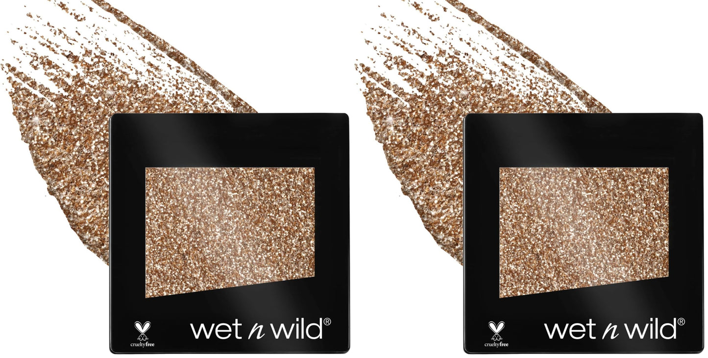 wet n wild Color Icon Glitter Eyeshadow Shimmer Brass (Pack of 2)