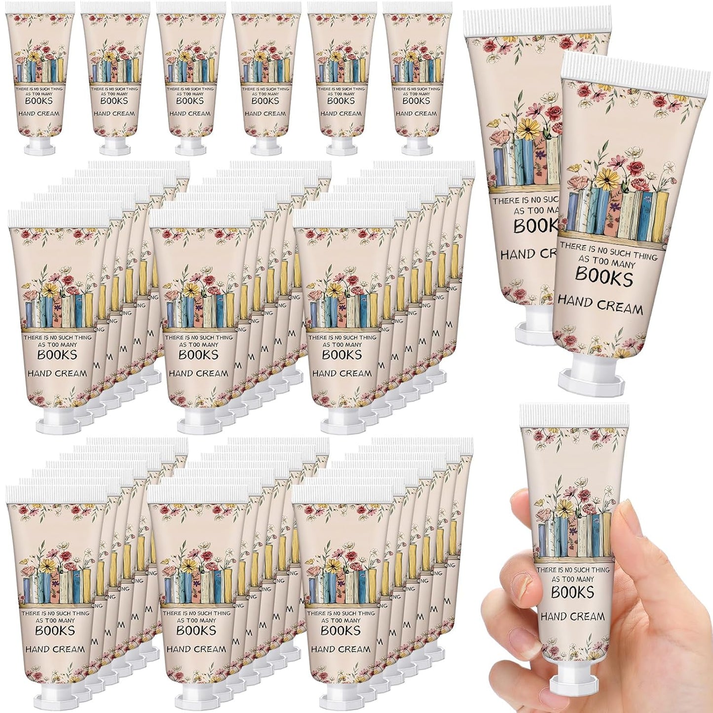 48 Pcs Christmas Hand Cream Set - Mini Travel Lotion for Dry Hands - Perfect Book Lover Gift & Stocking Stuffer