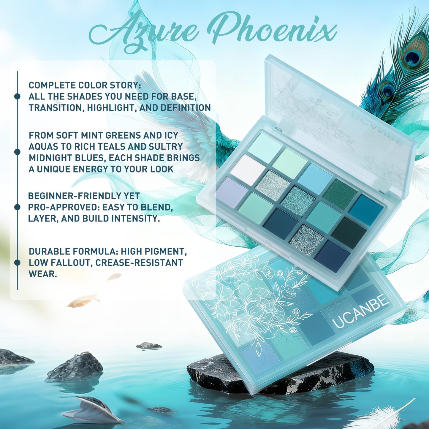 UCANBE 15 COLORS MAKEUP EYESHADOW