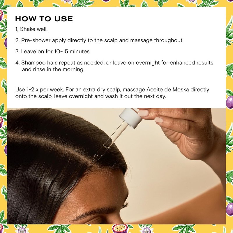 Pre-Shampoo Scalp Treatment Hair Oil Serum - Nourishing Remedy with Maracuja & Aloe Vera | 2 Fl Oz