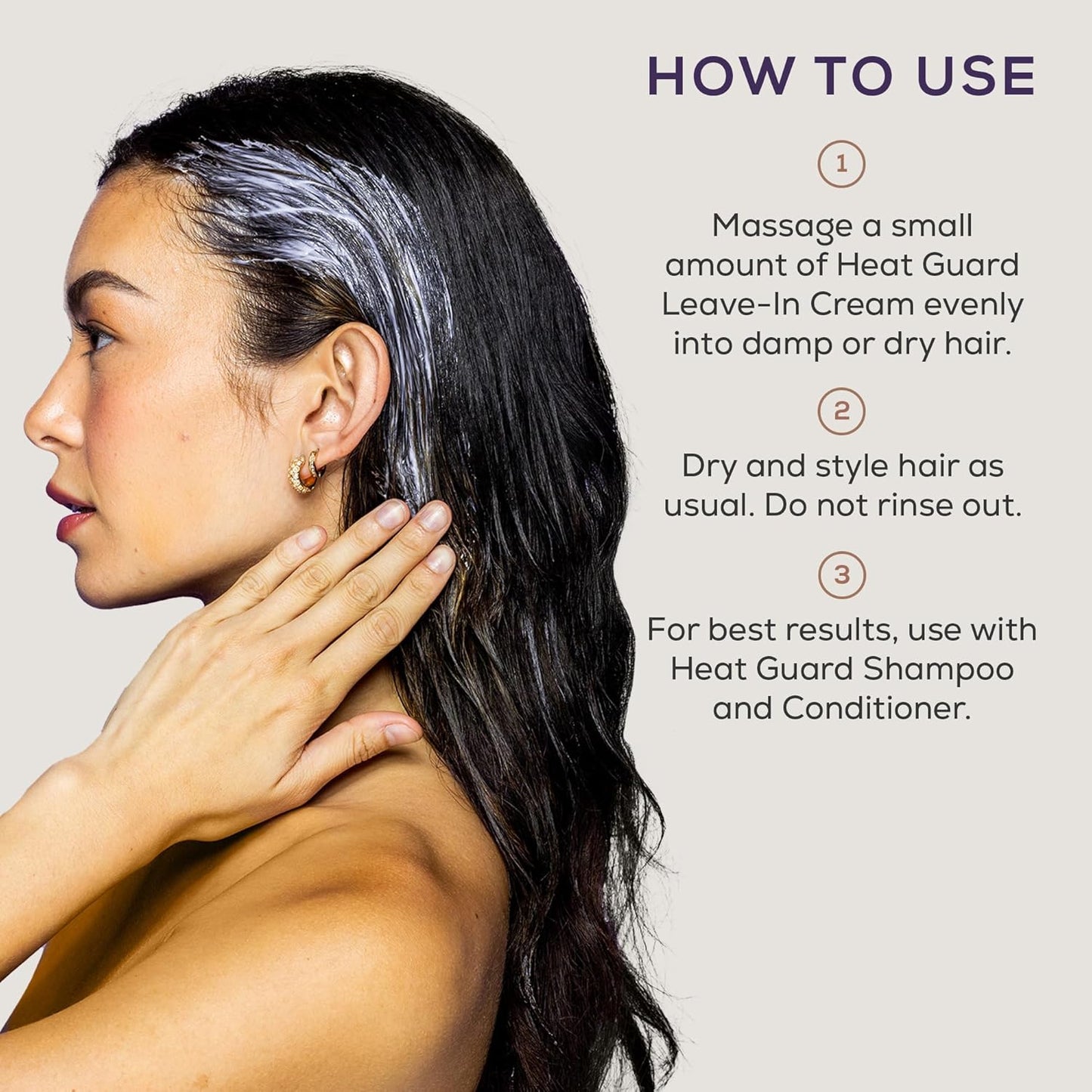 SUTRA Heat Guard Leave-In Cream | Thermal Protection for Frizzy, Dry & Damaged Hair - Hydrating Conditioner with Hyaluronic Acid