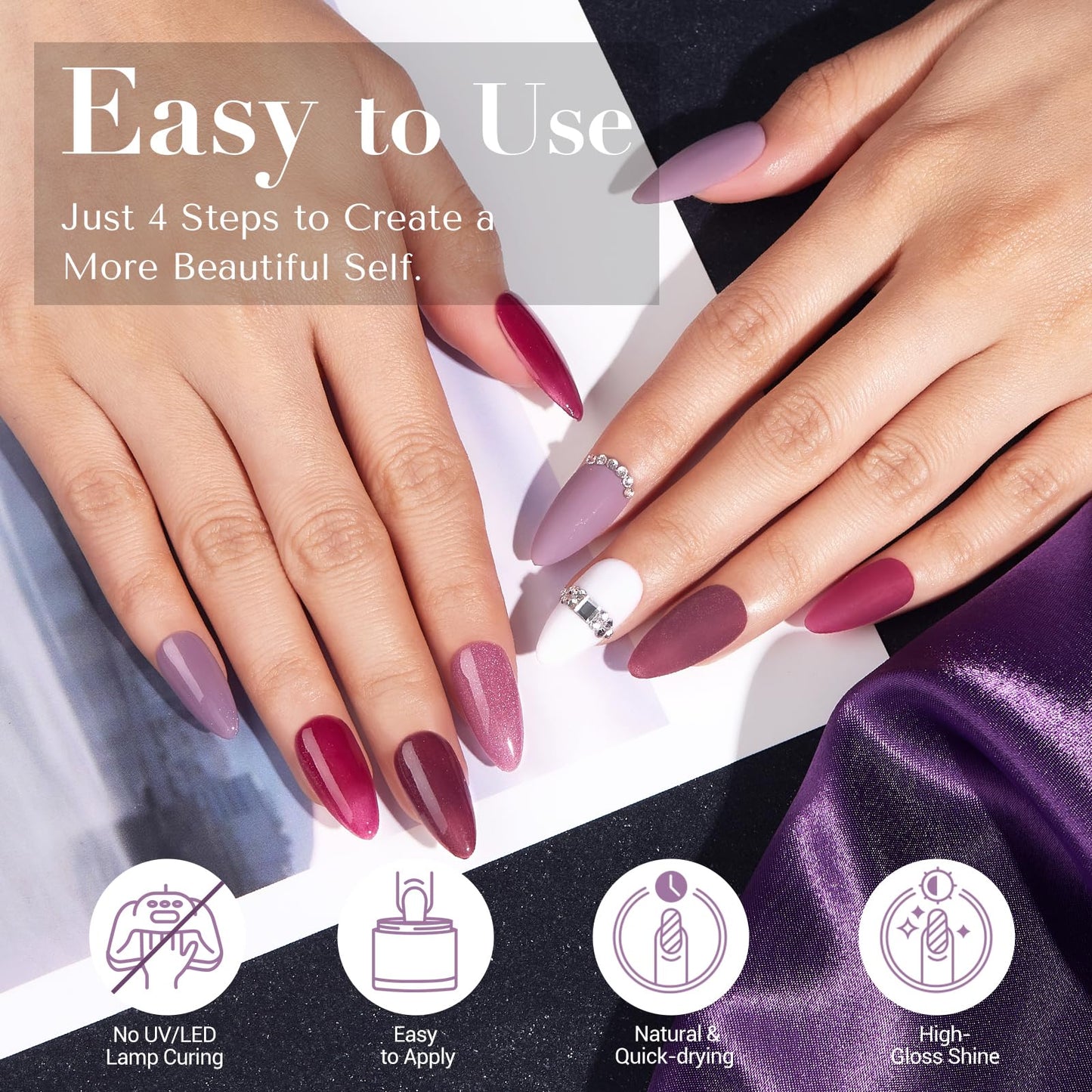 AZUREBEAUTY Dip Powder Nail Set 6 Colors