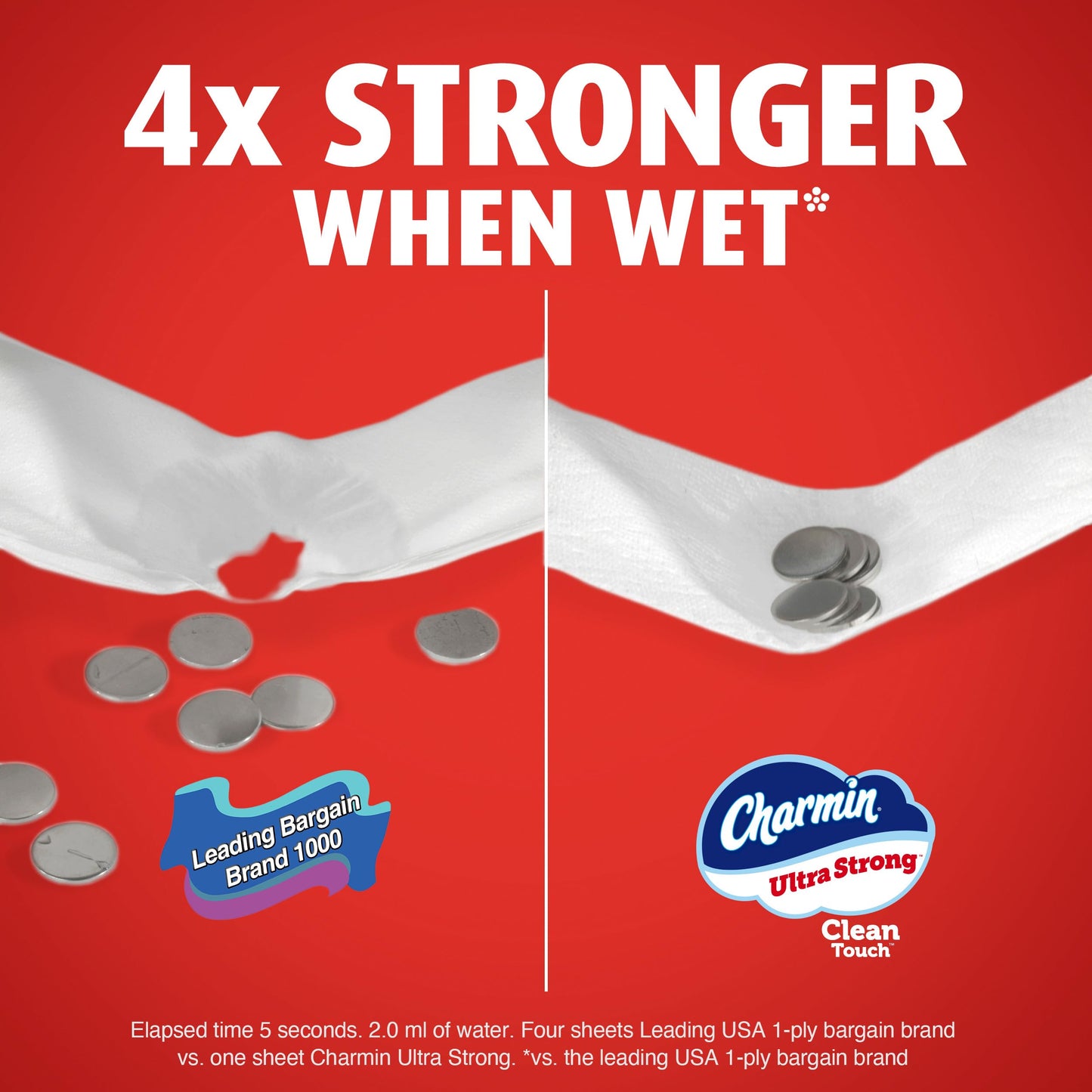 Charmin Ultra Strong Clean Touch Toilet Paper, 24 Family Mega Rolls = 120 Regular Rolls