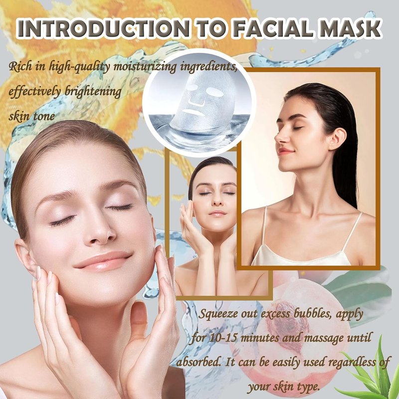 10 Combo Face Sheet Masks - Hydrating Skincare Set for Women & Men | Moisturizing Facial Mask Gift Kit