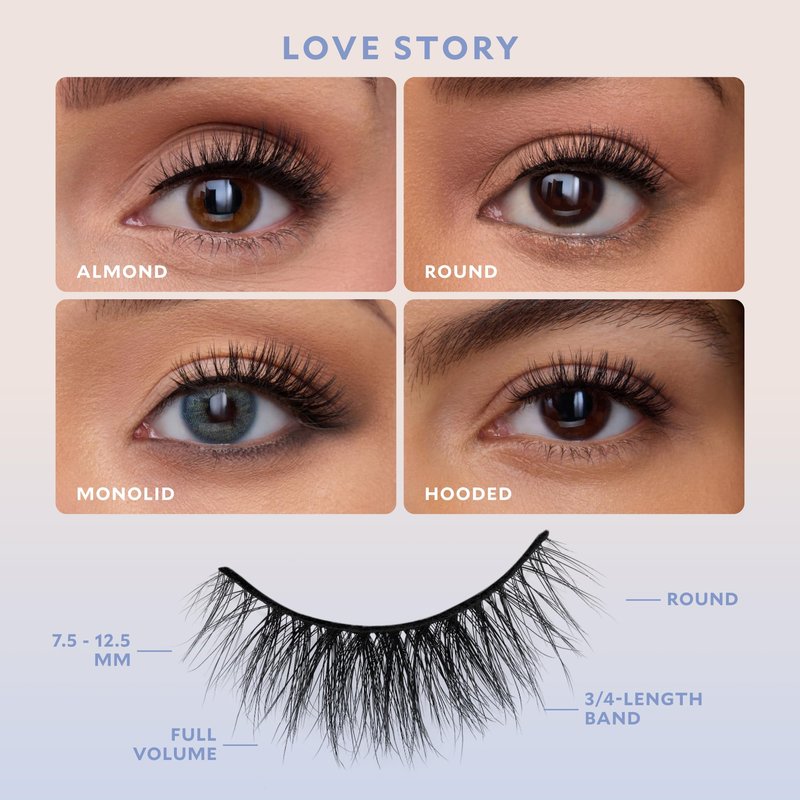 Velour Effortless Self Adhesive Eyelashes (2-Pack), Reusable Pre Glued Strip Lashes, No Trim Needed Lash Strips, Press On Eyelashes No Glue Needed, Lightweight Adhesive Eyelash Strips