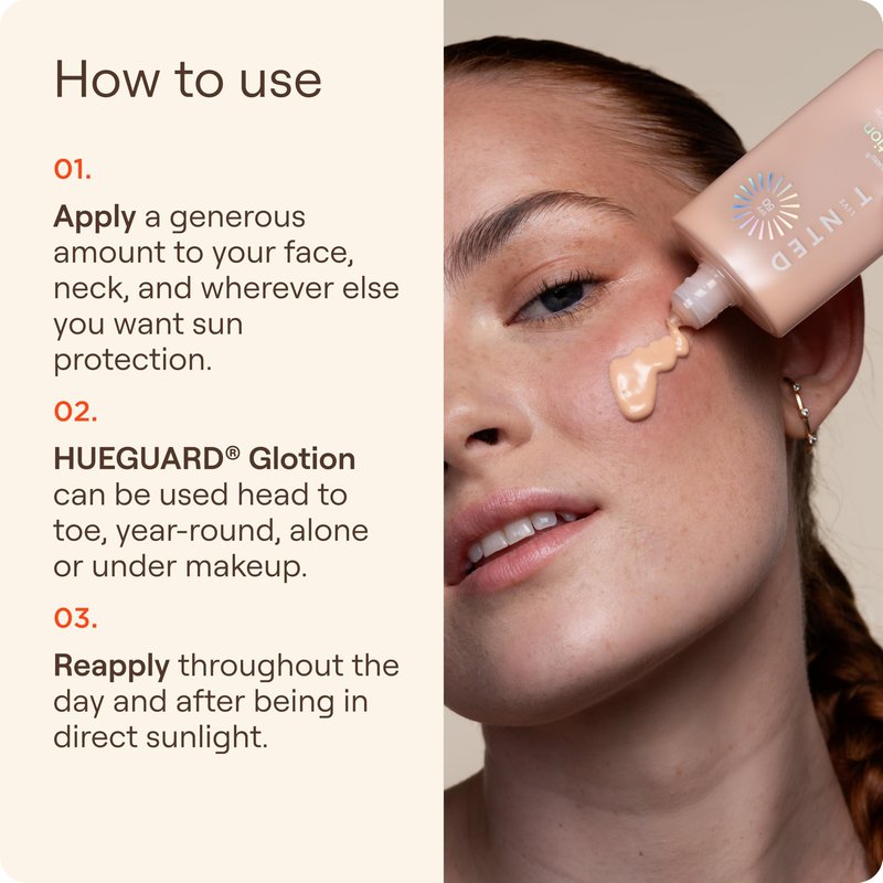 Live Tinted Hueguard Glotion Mineral Tinted Sunscreen For Face SPF 50 – Lightweight Fragrance-Free Sunscreen – Hydrating & Brightening – Clean & Vegan Primer With SPF - Medium Deep .5 FL Oz