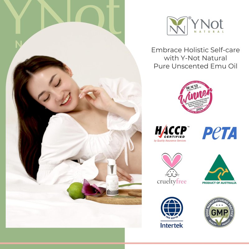 Y Not Natural Pure Emu Oil - Organic Moisture for Face, Body, Hair, Scalp & Nails - Rich in Omega 3-6-9, Vitamins & Essential Minerals - Australian Emu Oil (100ml) 3.38 fl oz -Unscented