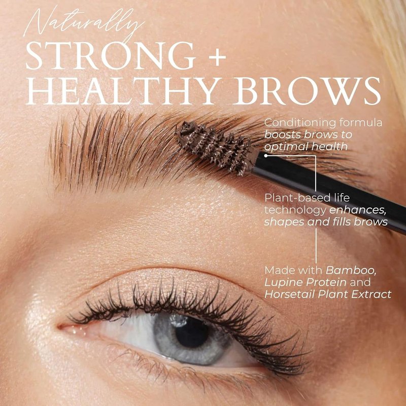 Fitglow Beauty Plant Protein Brow Gel - Natural Vegan Eyebrow Enhancer | Thickening & Volumizing Formula | 4g - Taupe Blonde