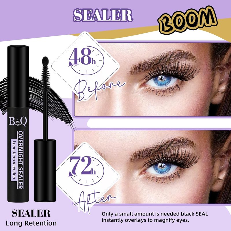 Lash Clusters Overnighter - 10ML Black Lash Sealer for Cluster Lashes | Longer Lasting Coating