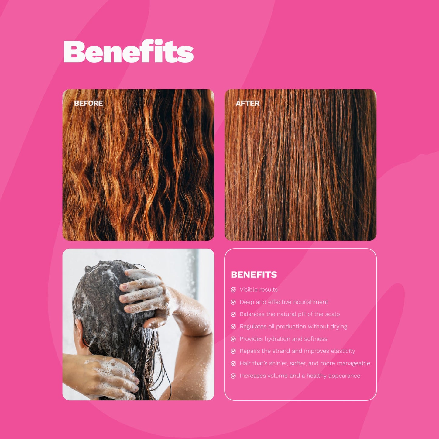 Hair Nourishment Pack SOS by GINGER MILK, Vegan Hair Care Set with pH-Balanced Shampoo 8.5oz, Hair Mask 8oz, Leave-in 4oz & 3 Ampoules | Weak Hair: Nourish, Shine, Strength, Noticeable Results Soon