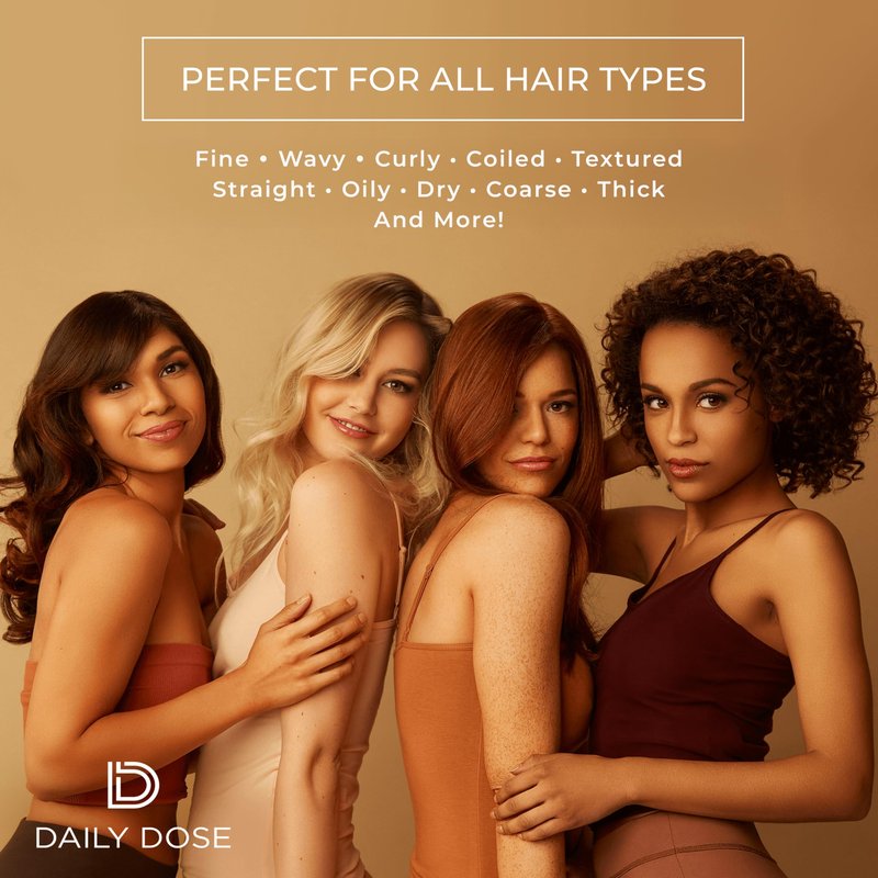 DAILY DOSE Award-Winning Clean Moisture Leave In Conditioner Spray Detangler for Dry, Damaged & Frizzy Hair. Instantly Softens, Smooths & Adds Shine for Kids & Adults. Vegan, Sulfate-Free, Color Safe
