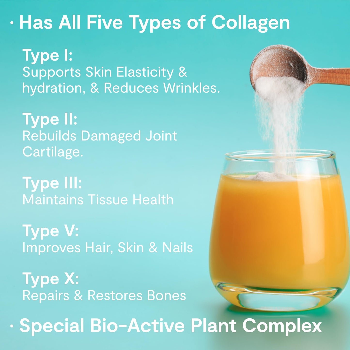 AMAXI Kathy Ireland Multi Collagen Protein Powder Peptides, Types I, II, III, V, X Unflavored, 20g Protein per Serving, Bovine, Chicken, 16 oz