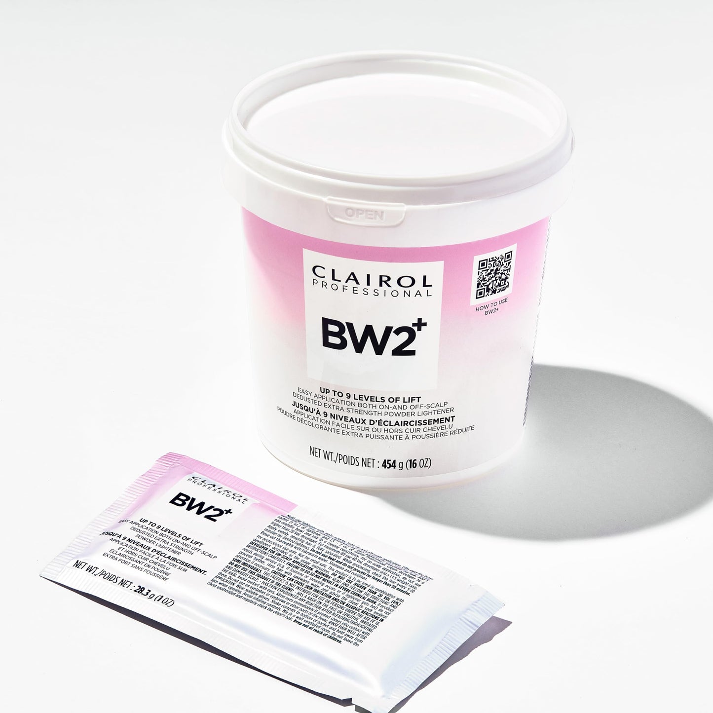 Clairol Professional BW2+ Dedusted Extra Strength Powder Lightener for Hair Highlights, 16 oz.