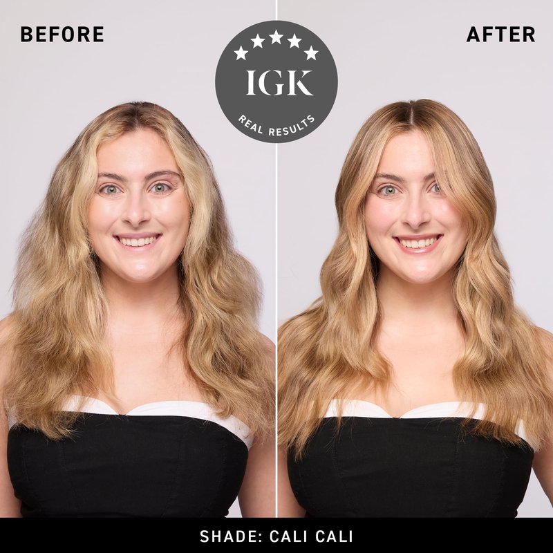 IGK Hair Gloss Toner & Color Depositing Mask | Creamy Beige Semi-Permanent | Vegan + Cruelty Free | Cali Cali