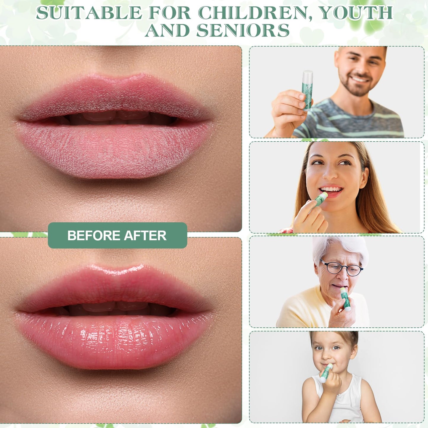 Fumete 50 Sets Suicide Prevention Awareness Lip Balm Bulks Motivational Green Teal Ribbon Lip Balm Gift for Mental Health Awareness Inspirational Party Favor