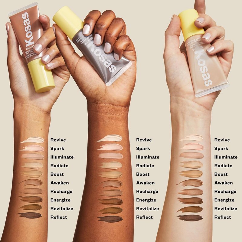 Kosas Glow I.V. Vitamin-Infused Skin Enhancer Makeup - Tinted Highlighter for Radiant Skin | Reflect Shade