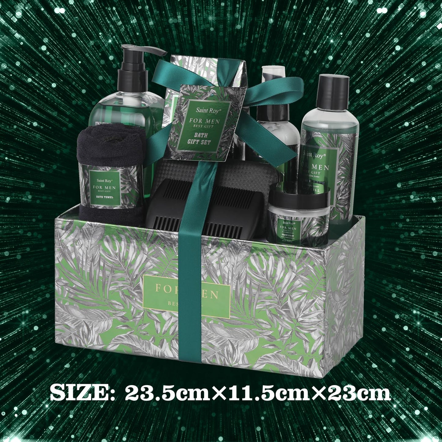 15Pcs Bath & Body Gift Set for Men, Fathers Gifts, Beard Grooming, Home Spa