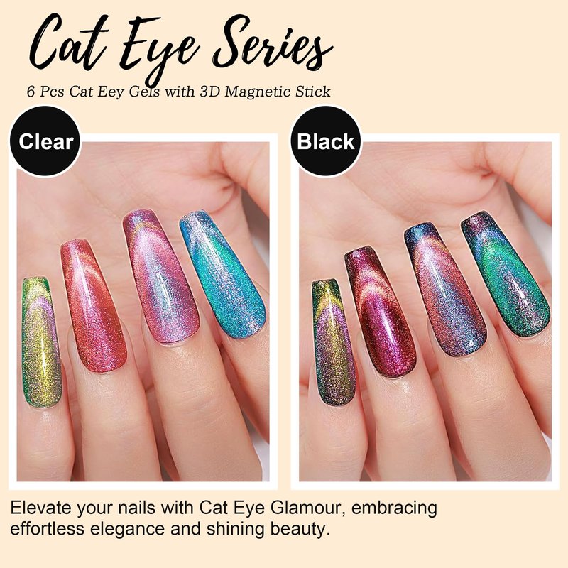 eodci 103 Colors Gel Nail Polish Set, Multi-Colored Gel Polish With 5 Pcs Base Coat Glossy Matte and Glossy Top Coat Nail Set
