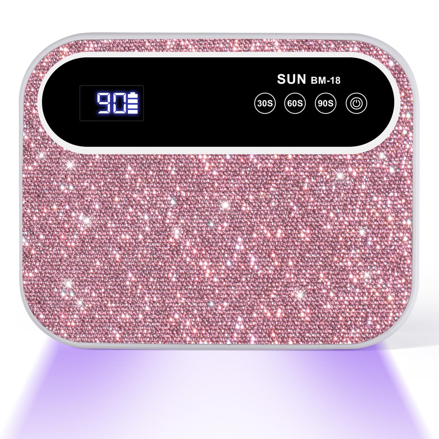 ANYINS Led Nail Lamp, 126W Gel Nail Light Rechargeable Professional Lamp 42 Durable UV LED Beads Automatic Sensor Fast & Even Curing All Gel Polish Manicure at Home and in Salons(Pink Diamond)