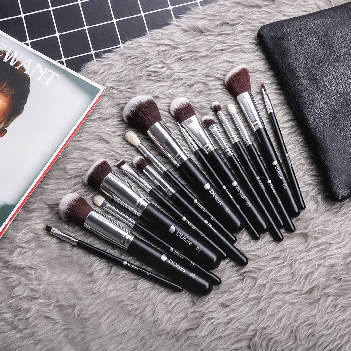 DUcare Makeup Brushes 15Pcs +Eyelash Comb