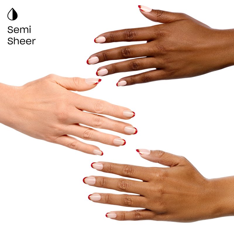 OPI On Point Let it Glitter! | Short Round Gold & Red Glitter French Tip Press On Nails | 30 Count with Nail Glue | Reusable, Non-damaging | Amazon Exclusive | Holiday Shades 2025