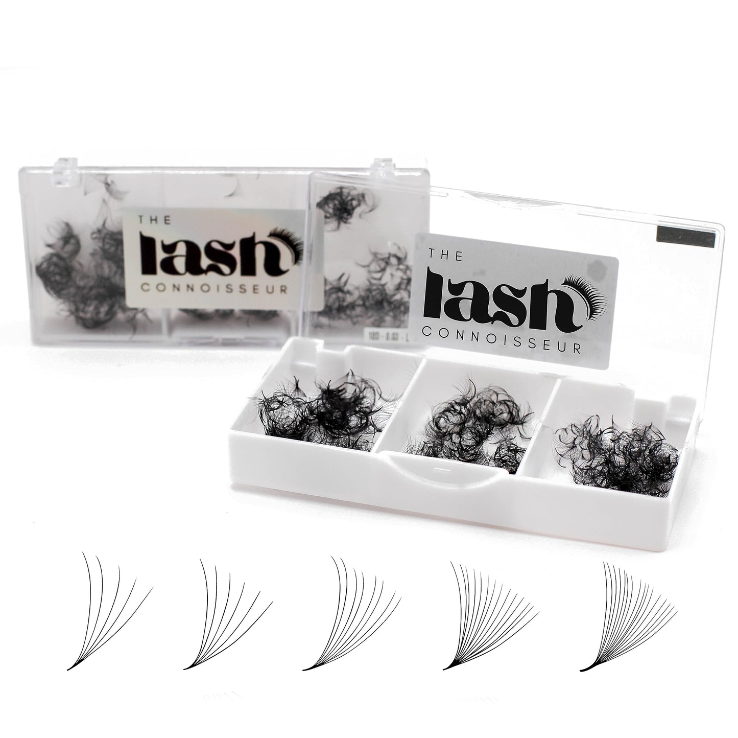 10D - C Curl 750 Fans Mixed Promade Fans Lash Extensions | TLC Lash Supplies 4D to 16D Premade Fans 7 mm to 16 mm Mixed Length Thin Base Premade Fans Eyelash Extensions (10D - C Curl, 14-15-16 mm)